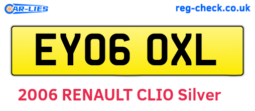 EY06OXL are the vehicle registration plates.