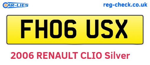 FH06USX are the vehicle registration plates.