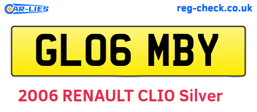 GL06MBY are the vehicle registration plates.