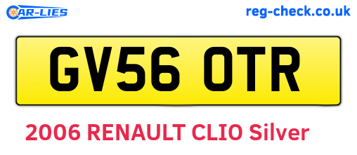 GV56OTR are the vehicle registration plates.