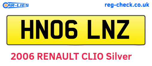HN06LNZ are the vehicle registration plates.