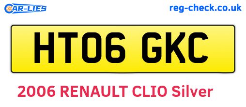 HT06GKC are the vehicle registration plates.