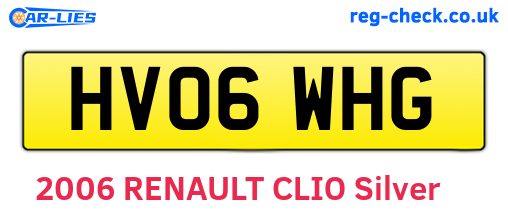 HV06WHG are the vehicle registration plates.