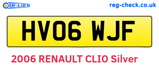 HV06WJF are the vehicle registration plates.
