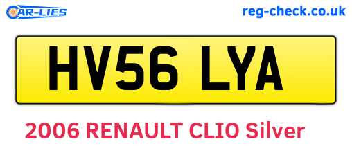 HV56LYA are the vehicle registration plates.