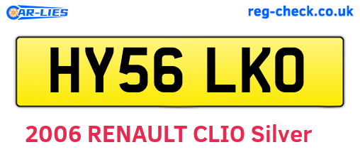 HY56LKO are the vehicle registration plates.