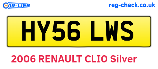 HY56LWS are the vehicle registration plates.