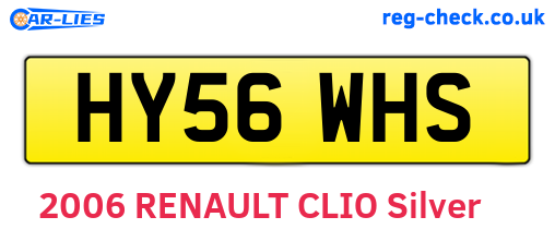 HY56WHS are the vehicle registration plates.