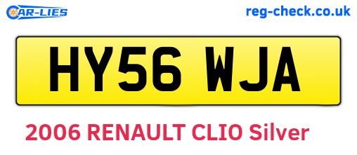HY56WJA are the vehicle registration plates.