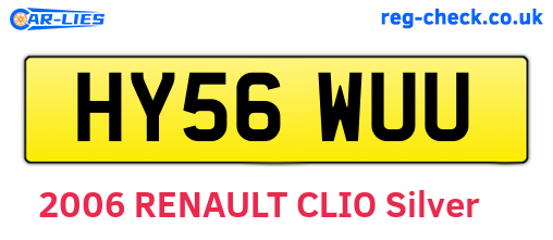 HY56WUU are the vehicle registration plates.
