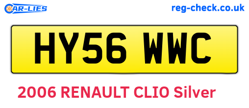 HY56WWC are the vehicle registration plates.