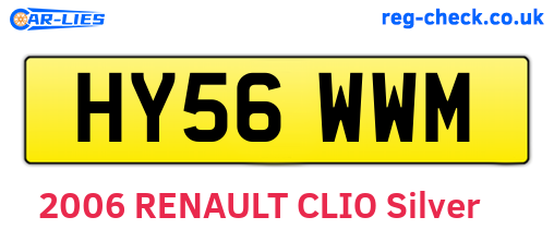 HY56WWM are the vehicle registration plates.