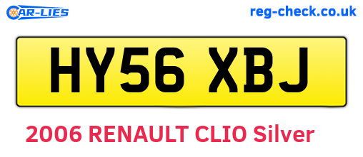 HY56XBJ are the vehicle registration plates.