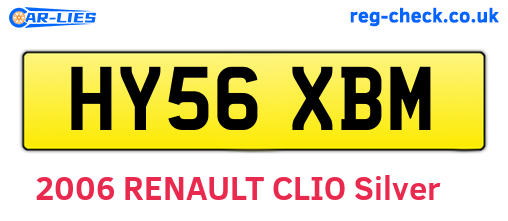 HY56XBM are the vehicle registration plates.