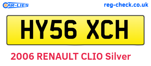 HY56XCH are the vehicle registration plates.