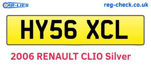 HY56XCL are the vehicle registration plates.
