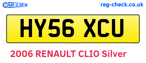 HY56XCU are the vehicle registration plates.