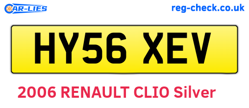 HY56XEV are the vehicle registration plates.