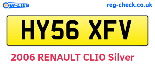 HY56XFV are the vehicle registration plates.