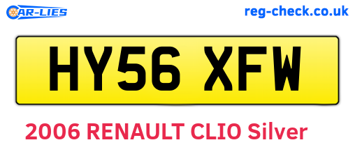 HY56XFW are the vehicle registration plates.