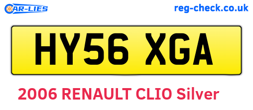 HY56XGA are the vehicle registration plates.