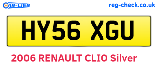 HY56XGU are the vehicle registration plates.