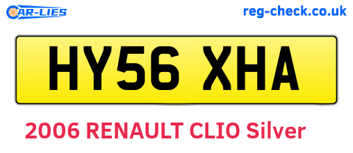 HY56XHA are the vehicle registration plates.