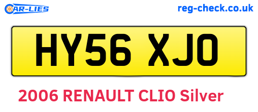 HY56XJO are the vehicle registration plates.