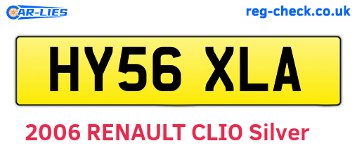 HY56XLA are the vehicle registration plates.