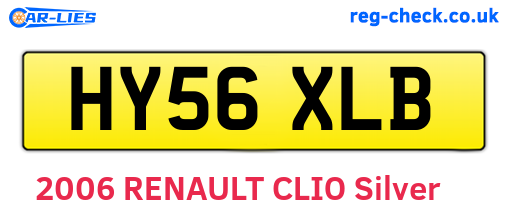 HY56XLB are the vehicle registration plates.
