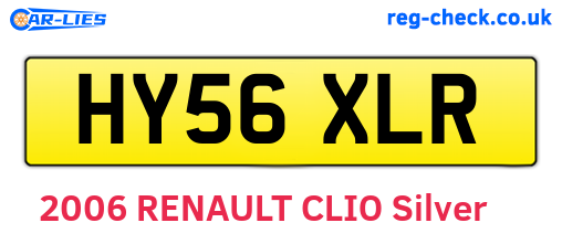HY56XLR are the vehicle registration plates.