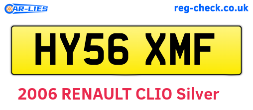 HY56XMF are the vehicle registration plates.