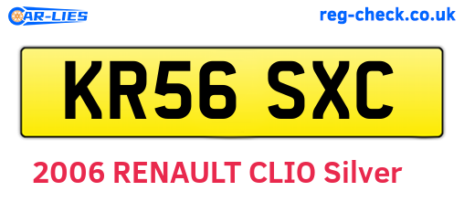 KR56SXC are the vehicle registration plates.