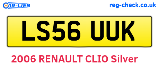 LS56UUK are the vehicle registration plates.