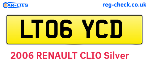 LT06YCD are the vehicle registration plates.