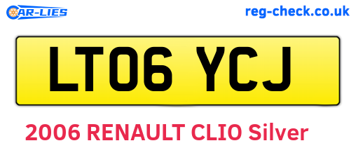 LT06YCJ are the vehicle registration plates.
