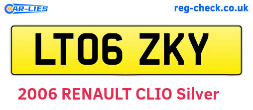 LT06ZKY are the vehicle registration plates.