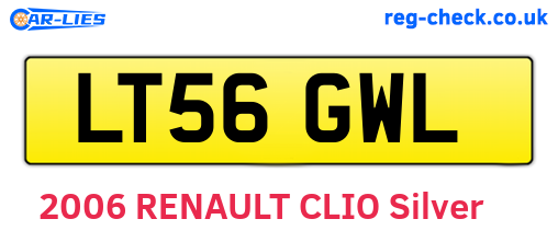 LT56GWL are the vehicle registration plates.