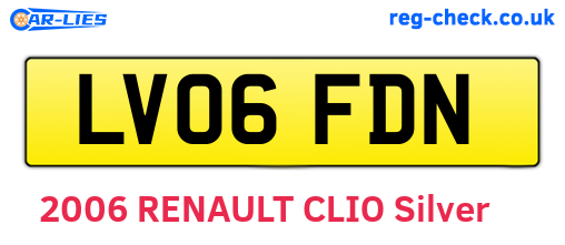 LV06FDN are the vehicle registration plates.
