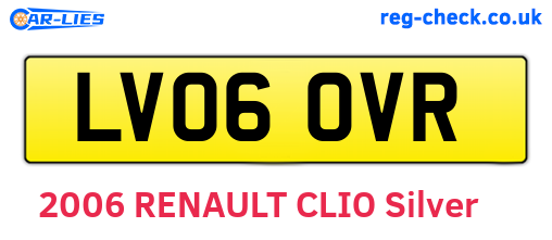 LV06OVR are the vehicle registration plates.