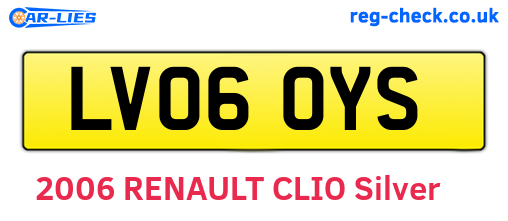 LV06OYS are the vehicle registration plates.