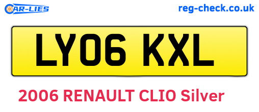 LY06KXL are the vehicle registration plates.