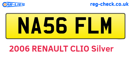 NA56FLM are the vehicle registration plates.