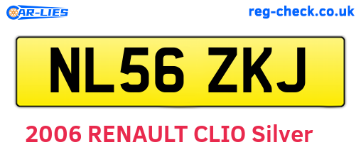 NL56ZKJ are the vehicle registration plates.