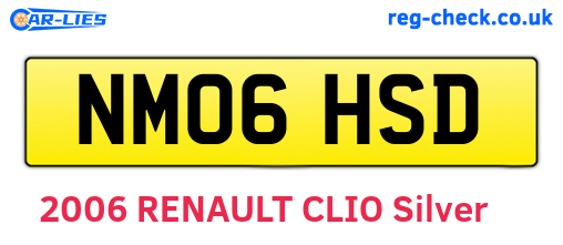 NM06HSD are the vehicle registration plates.