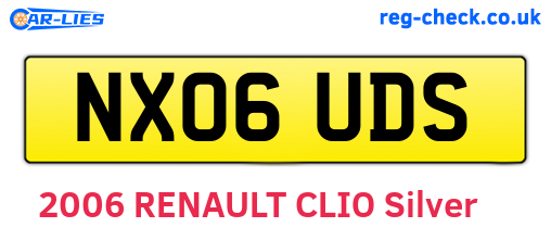 NX06UDS are the vehicle registration plates.