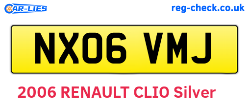 NX06VMJ are the vehicle registration plates.