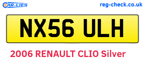 NX56ULH are the vehicle registration plates.