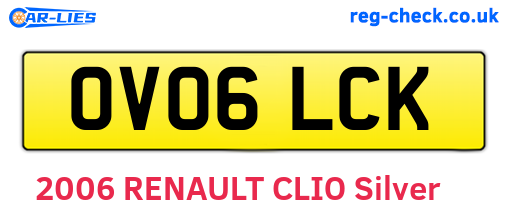 OV06LCK are the vehicle registration plates.