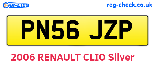 PN56JZP are the vehicle registration plates.